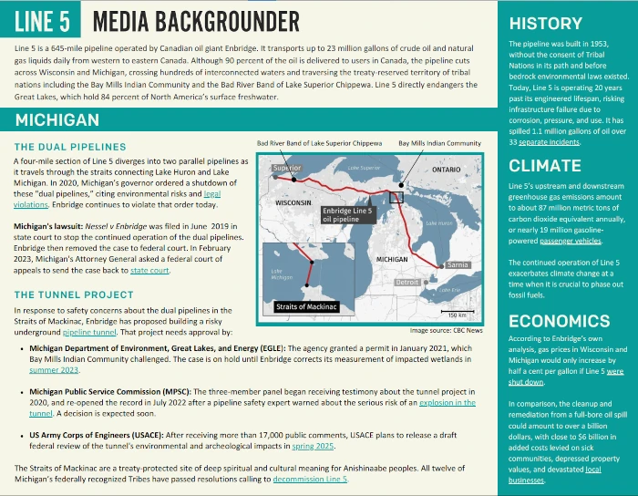 Line 5 Media Backgrounder