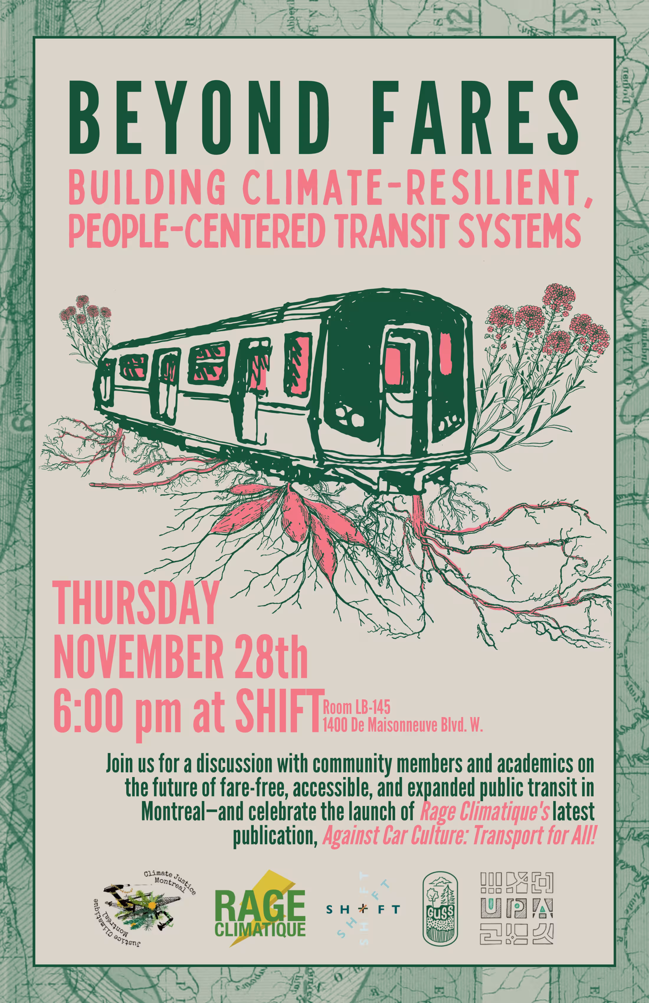 Poster with event details